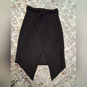 Elegant Black Wrap Skirt
